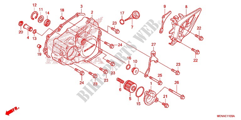 LEFT CRANKCASE COVER   ALTERNATOR (2) for Honda CRF 450 R 2014