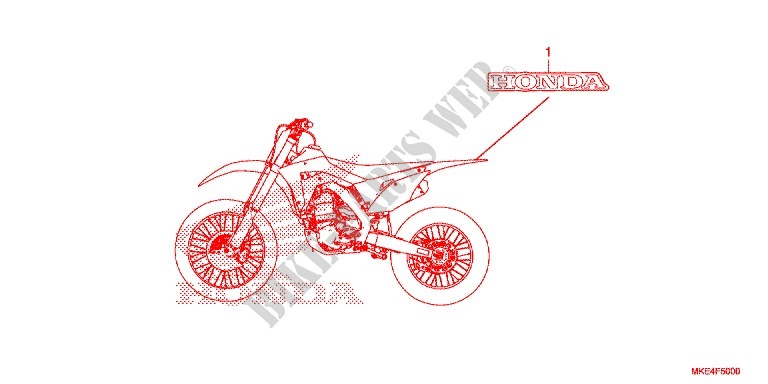 STICKERS for Honda CRF 450 R 2017