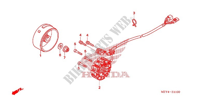 LEFT CRANKCASE COVER   ALTERNATOR (2) for Honda CRF 450 X 2012