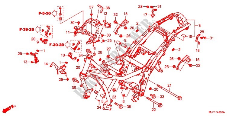 FRAME for Honda CTX 700 ABS 2014