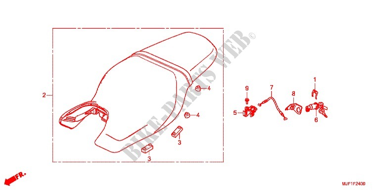 SINGLE SEAT (2) for Honda CTX 700 ABS 2014