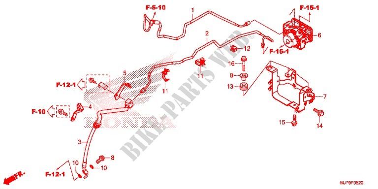 FRONT BRAKE MASTER CYLINDER   ABS MODULATOR for Honda CTX 700 ABS 2016