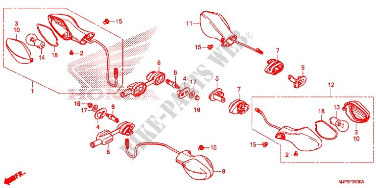 INDICATOR (2) for Honda CTX 700 ABS 2016