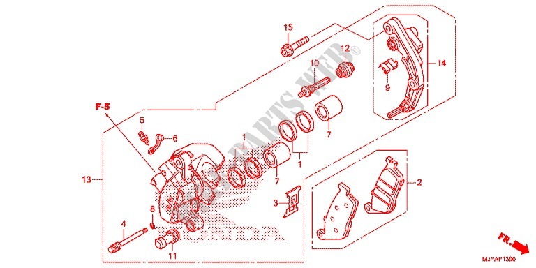 FRONT BRAKE CALIPER (CTX700) for Honda CTX 700 2014