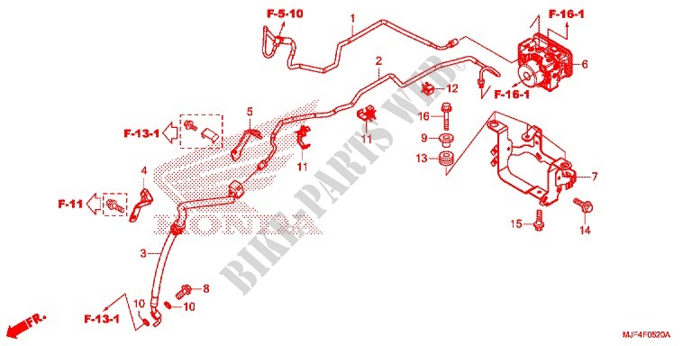 FRONT BRAKE MASTER CYLINDER   ABS MODULATOR for Honda CTX 700 N ABS 2014