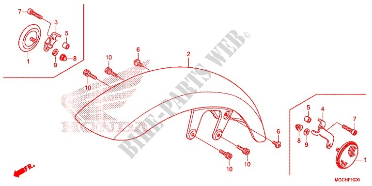 FRONT FENDER (CB1100CA/CAD/TA/TAD) for Honda CB 1100 C DCT ABS 2017