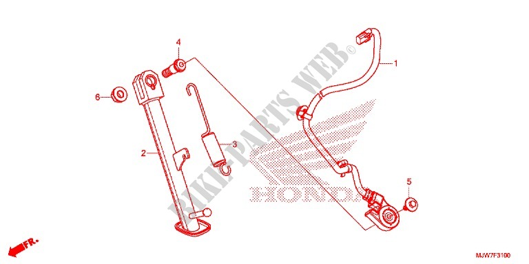 SIDE STAND for Honda CB 500 F ABS 2017