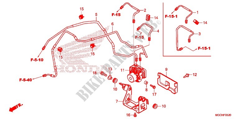 FRONT BRAKE MASTER CYLINDER   ABS MODULATOR for Honda CB 1100 EX ABS 2017