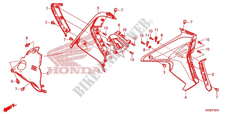 RADIATOR SIDE PANELS (CRF250RL/RLA) for Honda CRF 250 RALLYE 2017