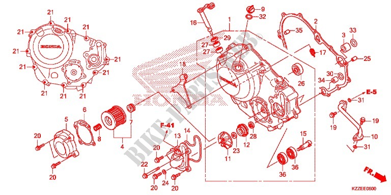 RIGHT CRANKCASE COVER for Honda CRF 250 RALLYE ABS 2017