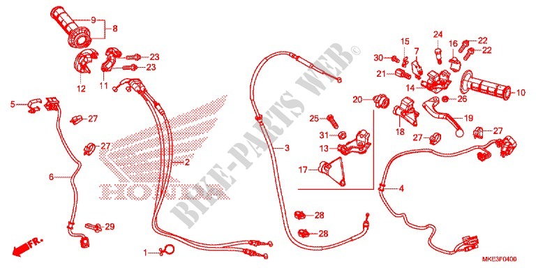 LEVER   SWITCH   CABLE (1) for Honda CRF 450 R 2017
