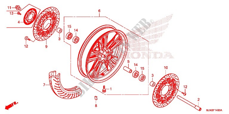 FRONT WHEEL for Honda CTX 1300 ABS 2016
