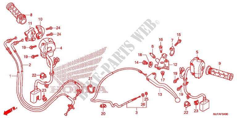 LEVER   SWITCH   CABLE (CTX700/A) for Honda CTX 700 T 2014