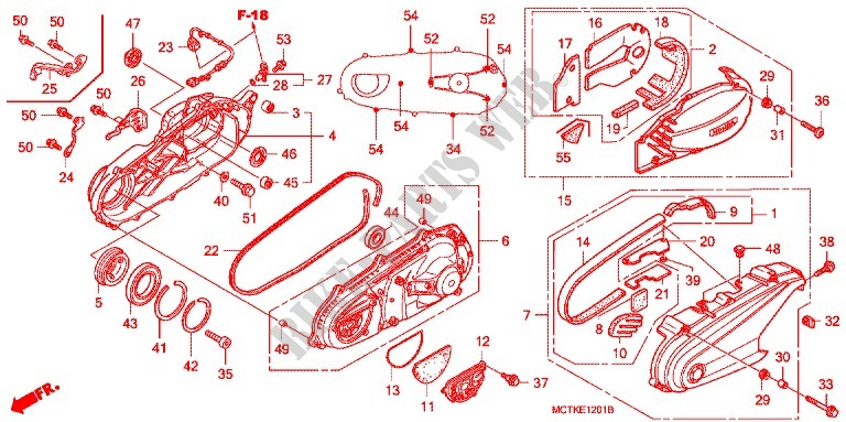 SWING ARM (2) for Honda SILVER WING 400 ABS 2007