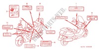 CAUTION LABEL (FSC6002/A3/A4/D3/D4) for Honda SILVER WING 600 2002