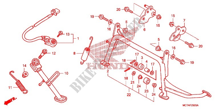 MAIN STAND   BRAKE PEDAL for Honda SILVER WING 600 ABS 2006
