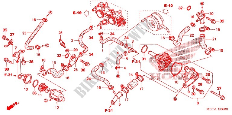 WATER PUMP for Honda SILVER WING 600 ABS 2009