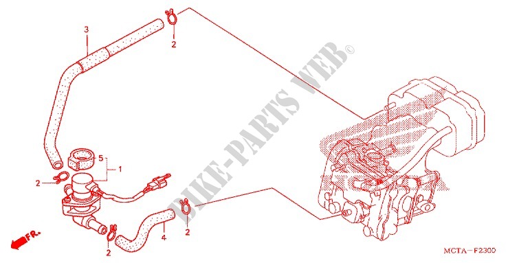 AIR INJECTION VALVE for Honda SILVER WING 600 2009