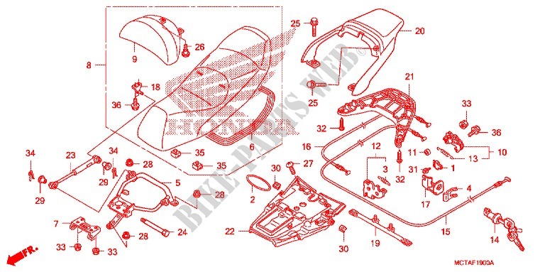 SINGLE SEAT (2) for Honda SILVER WING 600 2009