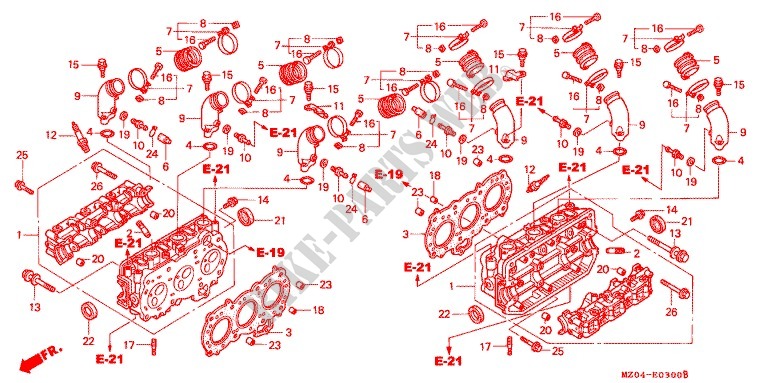 CYLINDER   HEAD for Honda VALKYRIE 1500 F6C DELUXE 2002
