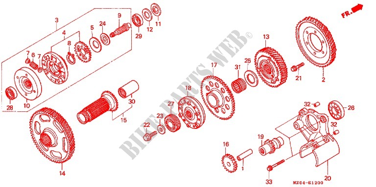 PRIMARY DRIVE GEAR for Honda VALKYRIE 1500 F6C 1997