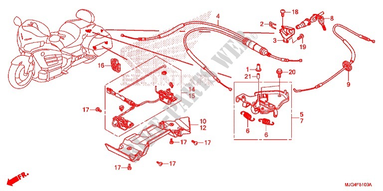 TRUNK   PANNIER OPENER UNIT for Honda F6B 1800 BAGGER 2AC 2014