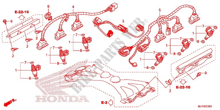 INJECTOR for Honda GOLD WING 1800 F6C VALKYRIE RED 2015