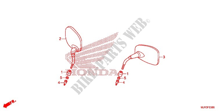 MIRROR for Honda GOLD WING 1800 F6C 2016