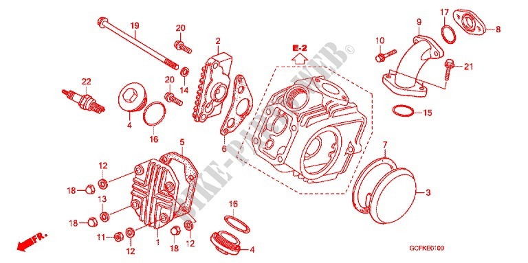 CYLINDER HEAD COVER for Honda CRF 70 2010