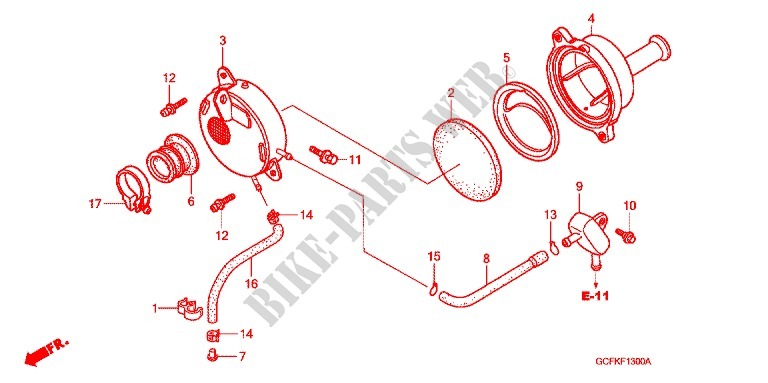 FRONT COVER   AIR CLEANER for Honda CRF 70 2010