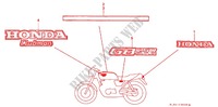 STICKERS (3) for Honda GB 250 CLUBMAN 1990