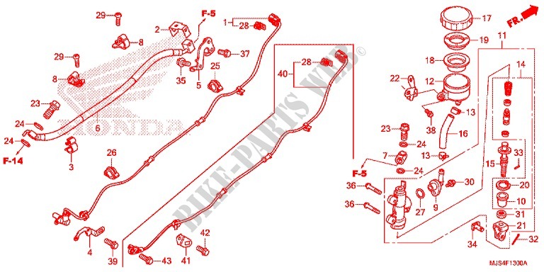 REAR BRAKE MASTER CYLINDER for Honda NC 750 NM4 2016