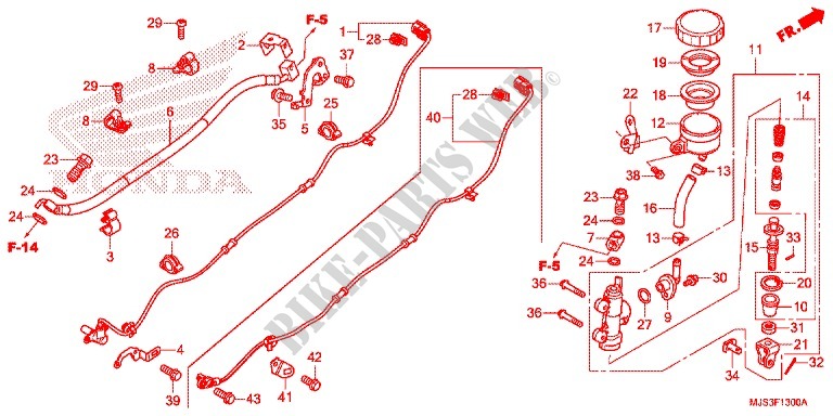 REAR BRAKE MASTER CYLINDER for Honda NC 750 J VULTUS 2016