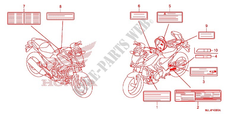 CAUTION LABEL (1) for Honda NC 750 X ABS 2015