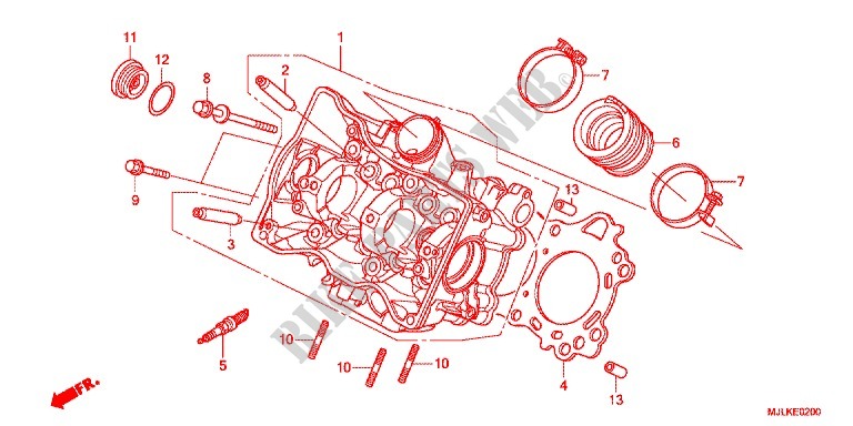 CYLINDER   HEAD for Honda NC 750 X ABS DCT LOWER, E Package 2014