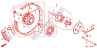REAR WHEEL (RAYON/FREIN A TAMBOUR) for Honda WAVE 110 Electric start  Front brake disk 2009