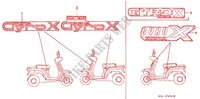 EMBLEM (2) for Honda 50 GYRO X 1985