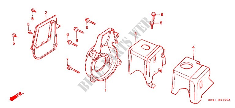 AIR COOLING GUIDE COVER for Honda 50 GYRO X 1985