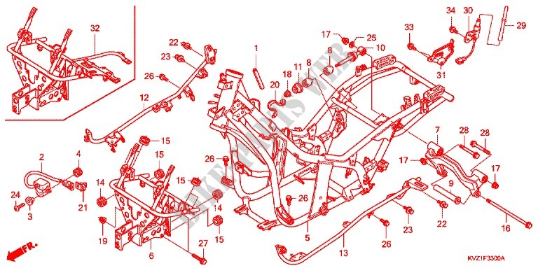 FRAME for Honda FORZA 250 Z ABS 2010