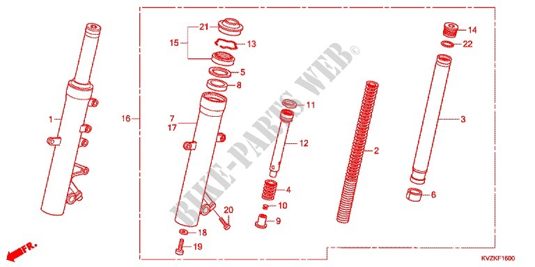 FRONT FORK for Honda FORZA 250 Z ABS 2011