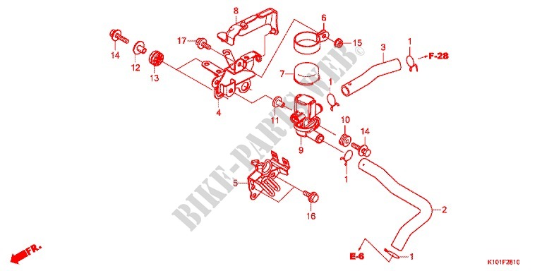 AIR INJECTION SOLENOID VALVE for Honda FORZA 250 Z SI ABS 2013