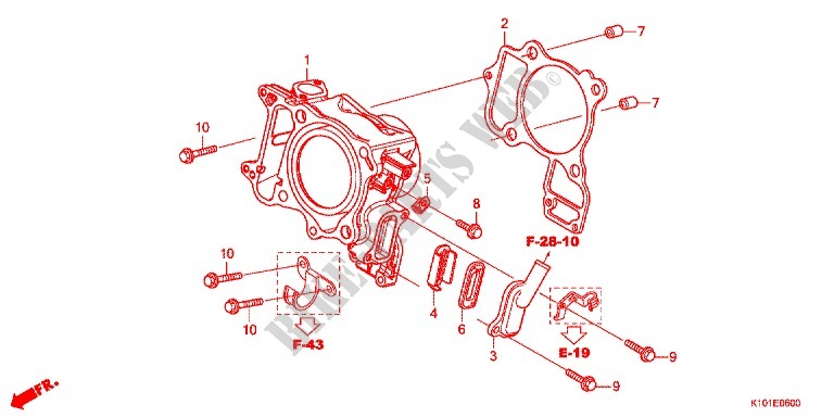 CYLINDER for Honda FORZA 250 Z SI ABS 2013