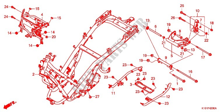 FRAME for Honda FORZA 250 Z SI ABS 2013