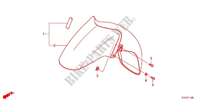 FRONT FENDER for Honda FORZA 250 Z SI ABS 2013