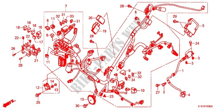 WIRE HARNESS/BATTERY for Honda FORZA 250 Z SI ABS 2013