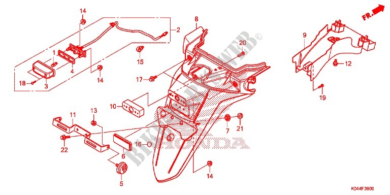REAR FENDER for Honda FORZA 300 ABS 2014