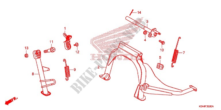 MAIN STAND   BRAKE PEDAL for Honda FORZA 300 ABS 2015