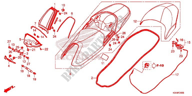 SINGLE SEAT (2) for Honda FORZA 300 ABS 2015