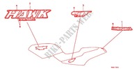 STICKERS for Honda NT 650 HAWK GT 1989