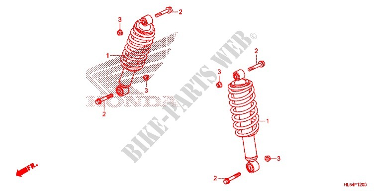 FRONT SHOCK ABSORBER for Honda PIONEER 500 M2 CAMO 2015